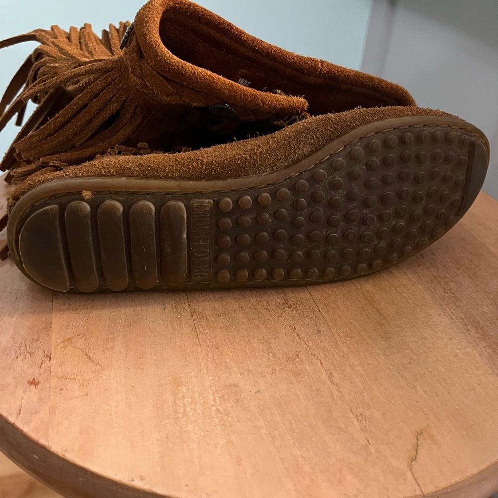 Minnetonka Brown Suede Moccasins